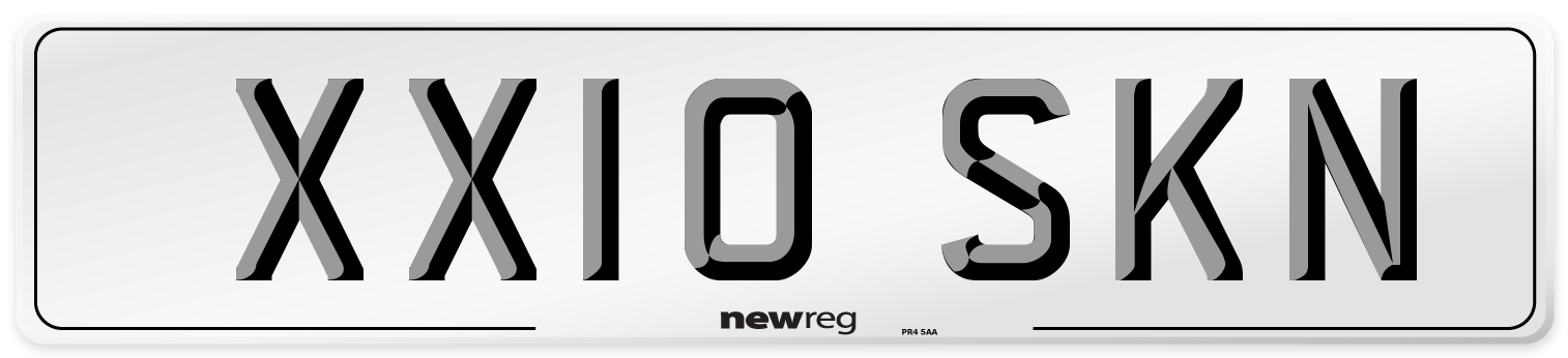 XX10 SKN Number Plate from New Reg